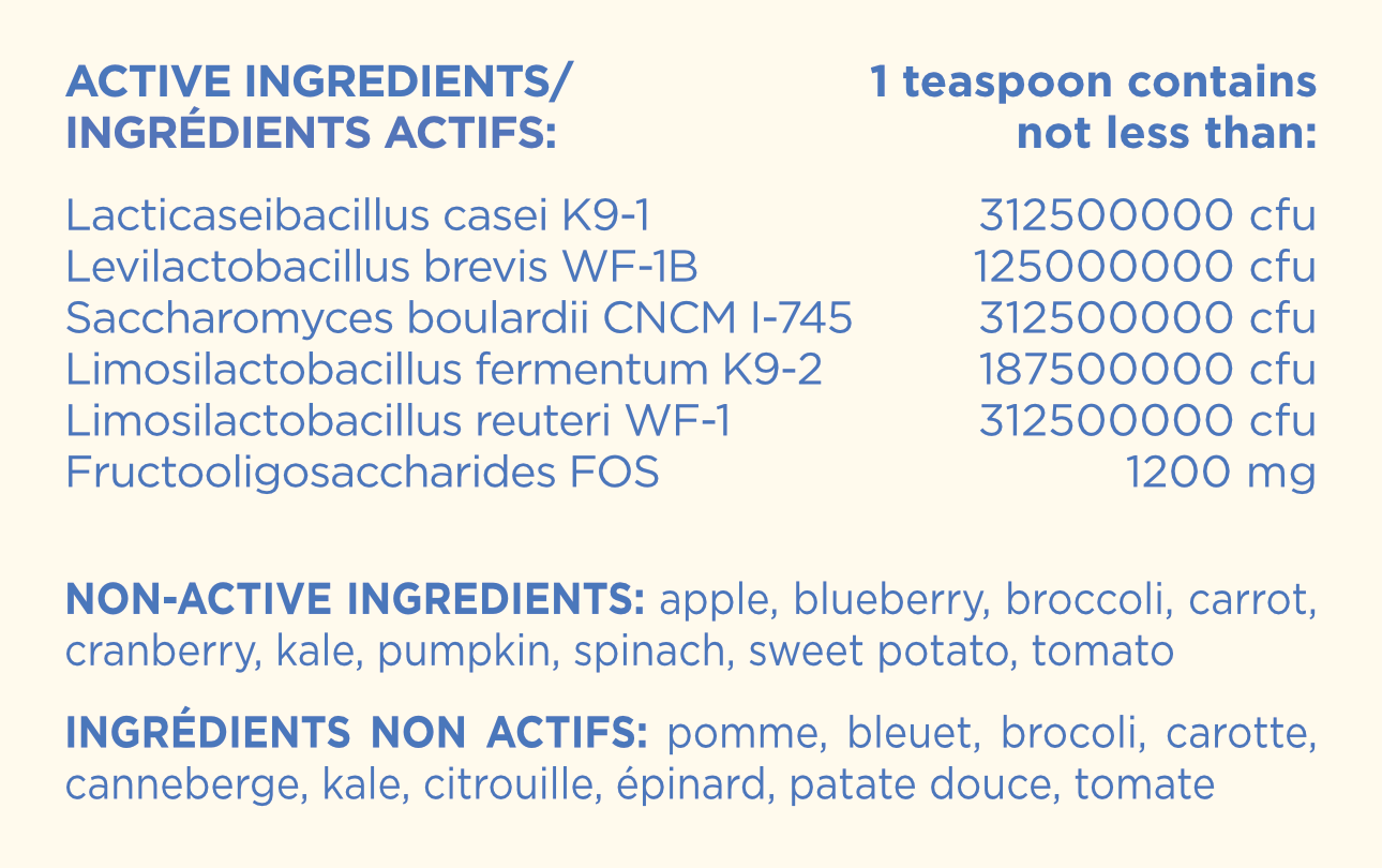 Premium Probiotic For Dogs - Fruit & Vegetable Blend